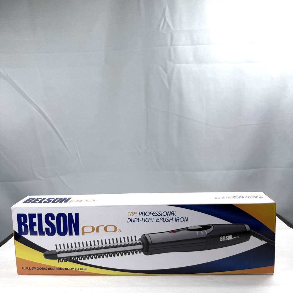 Belson Pro 1/2" Curling Iron Brush #BP2328 Ball Tipped Bristle Iron / New in Box